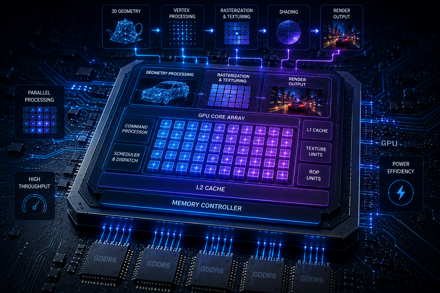 Mobile GPU rendering pipeline